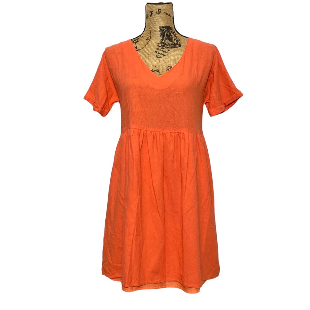 Shein Orange A-Line Mini Dress S